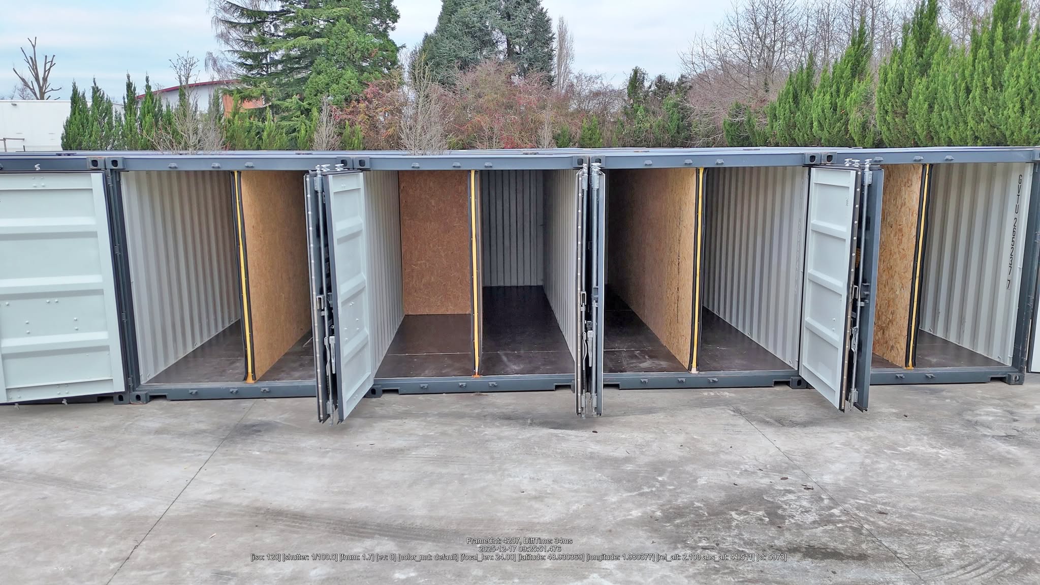 Aménagement de box de selfstockage dans des containers